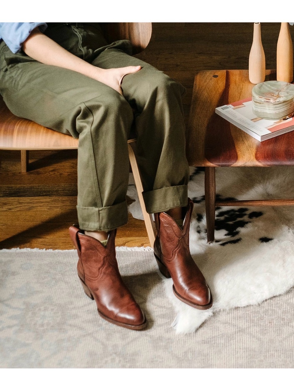 Tecovas Penny Brown Honey Brown Leather 9.5 - Picture 3 of 8